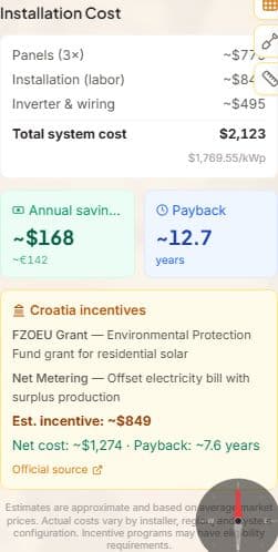 Cost & Payback Calculator