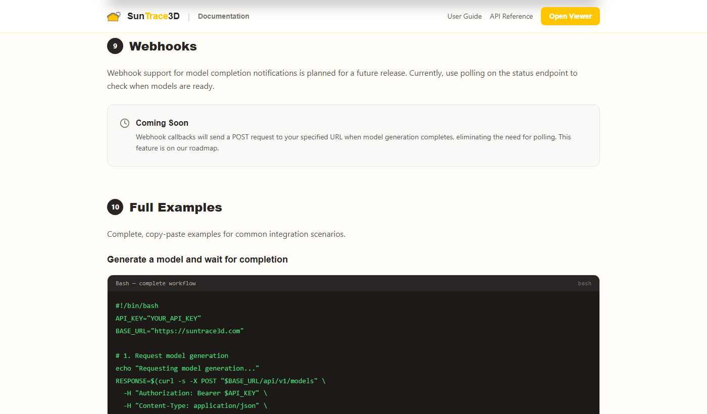 API integration code examples in multiple languages